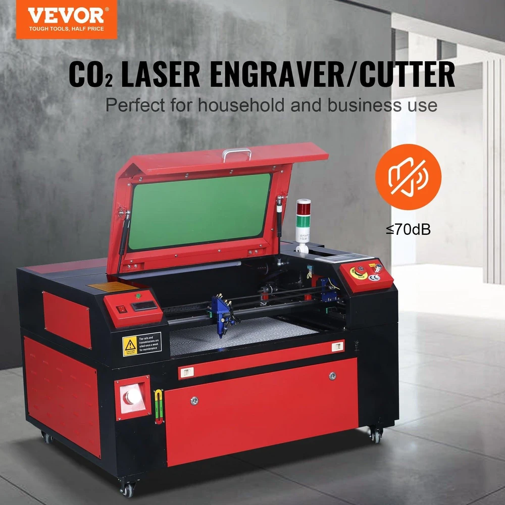 VEVOR 60W CO2 lazerinis graviravimo įrenginys 400x600 mm darbinis stalas