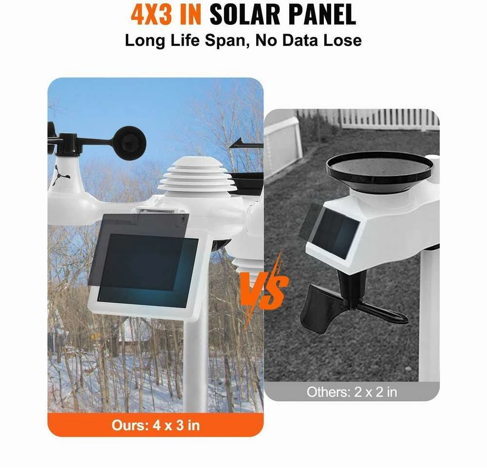 VEVOR Meteorologinė bevielė orų stotelė YT60233 7in1 WiFi