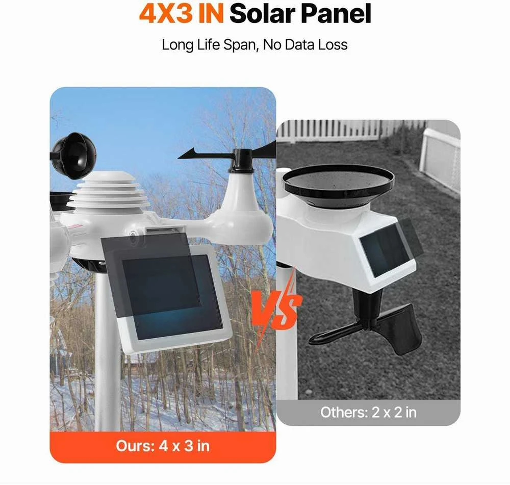 VEVOR Meteorologinė belaidė orų stotelė YT60234 7in1 WiFi