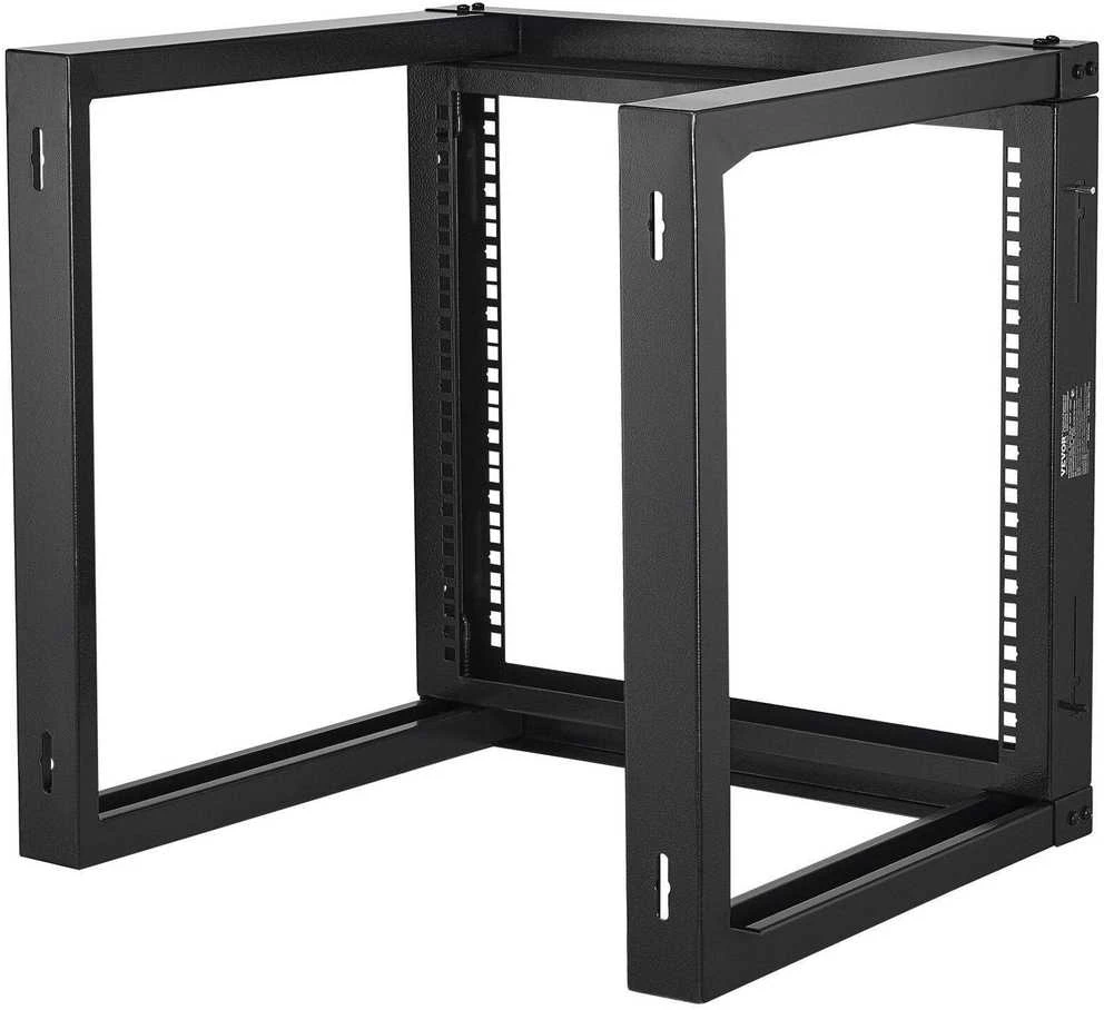 9 U atviro rėmo sieninis serverių stovas 19″ – 150 kg, 530 × 450 × 520 mm