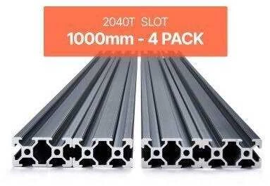 VEVOR 4 vnt. 1000 mm T formos 2040 aliuminio bėgis