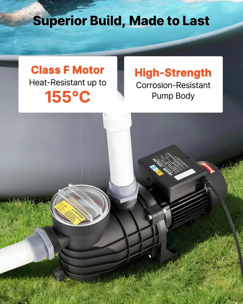 VEVOR Antžeminis baseino siurblys, 250W, 11,700 L/h