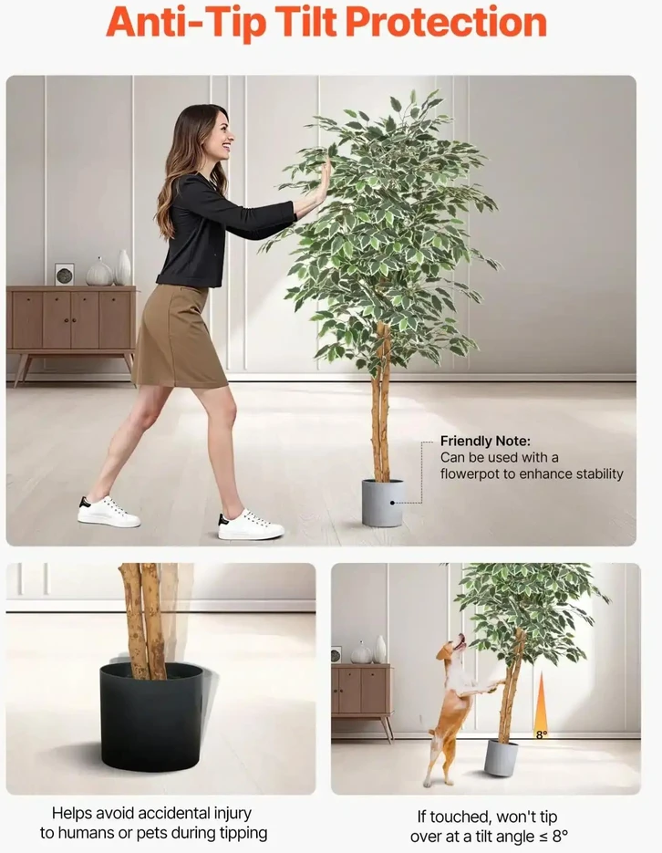 VEVOR dirbtinis 180 cm alyvmedis su puodu