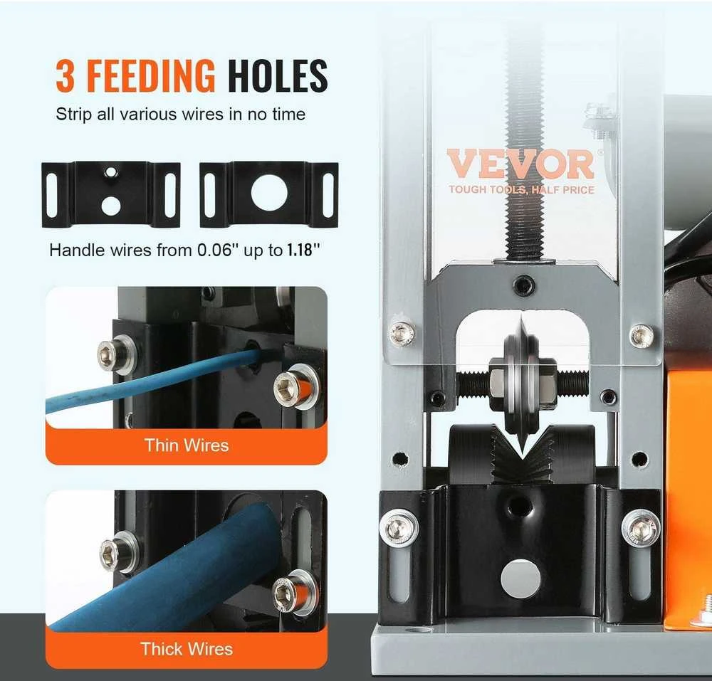 VEVOR Automatinis vielos nuėmimo aparatas 1,5–30 mm