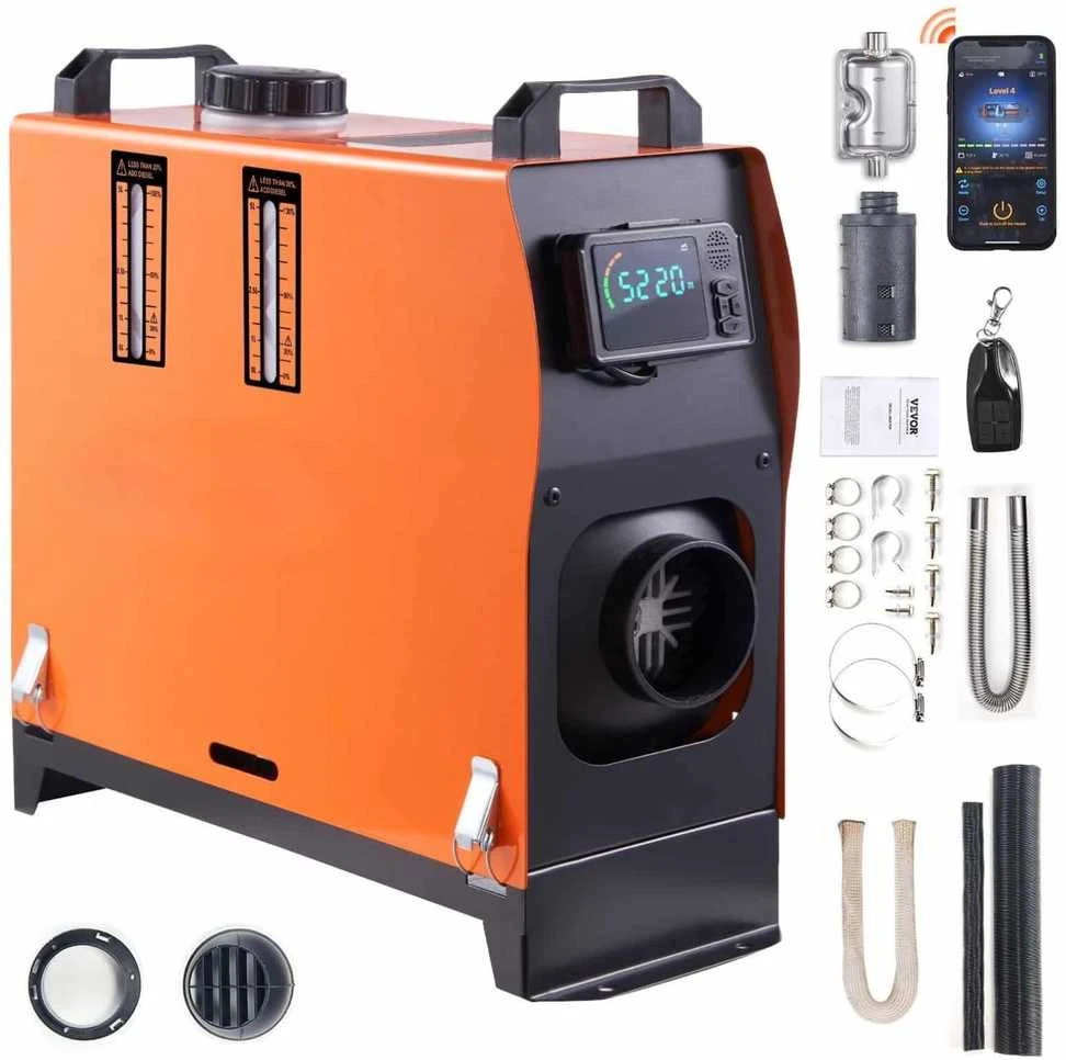 VEVOR Dieselinis oro šildytuvas automobiliams ir RV, 12V 8KW su Bluetooth
