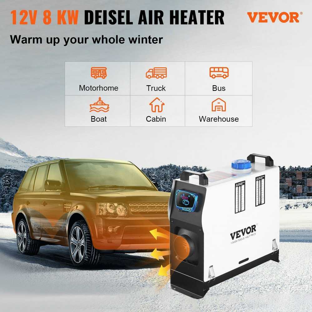 Vevor 8kW dyzelinis šildytuvas automobiliams ir laivams