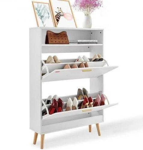 VEVOR Batų spintelė su 2 atveriamom stalčiom
