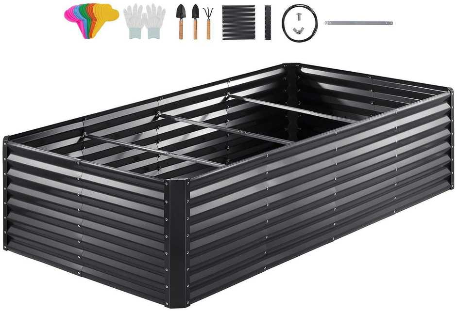 VEVOR Cinkuoto metalo sodinukų dėžė 240x120x60cm