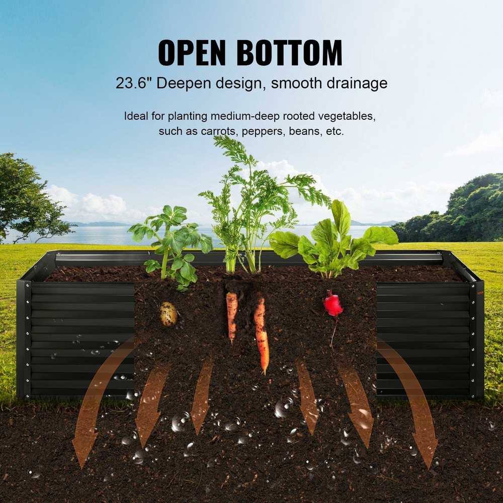 VEVOR Cinkuoto metalo sodinukų dėžė 240x120x60cm