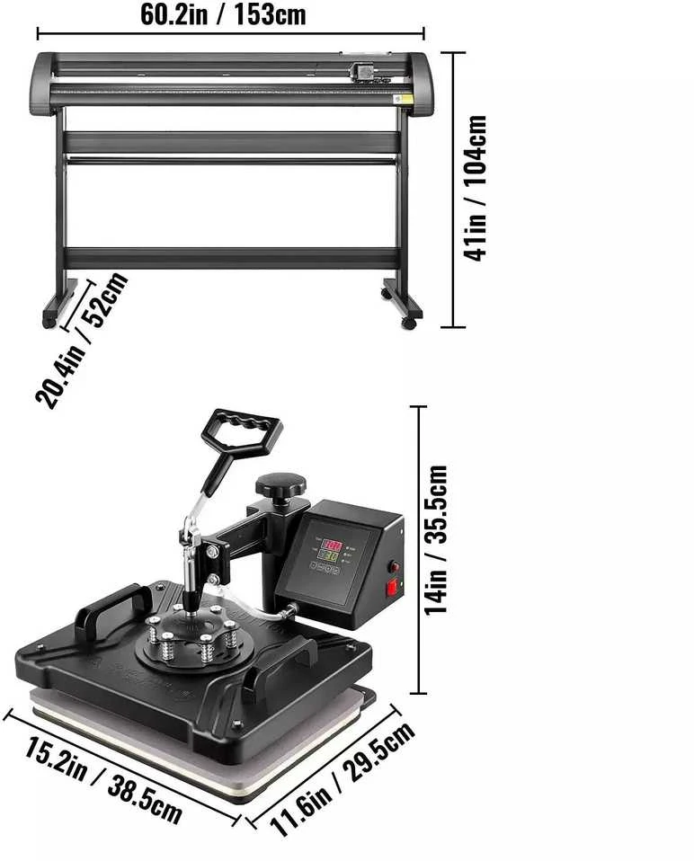 VEVOR 5 viename šilumos presas ir vinilo pjaustytuvas