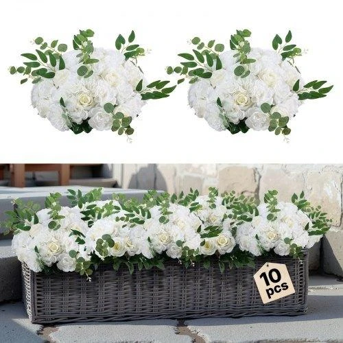 VEVOR vestuviniai gėlių rutuliai, 45 cm, 10 vnt.