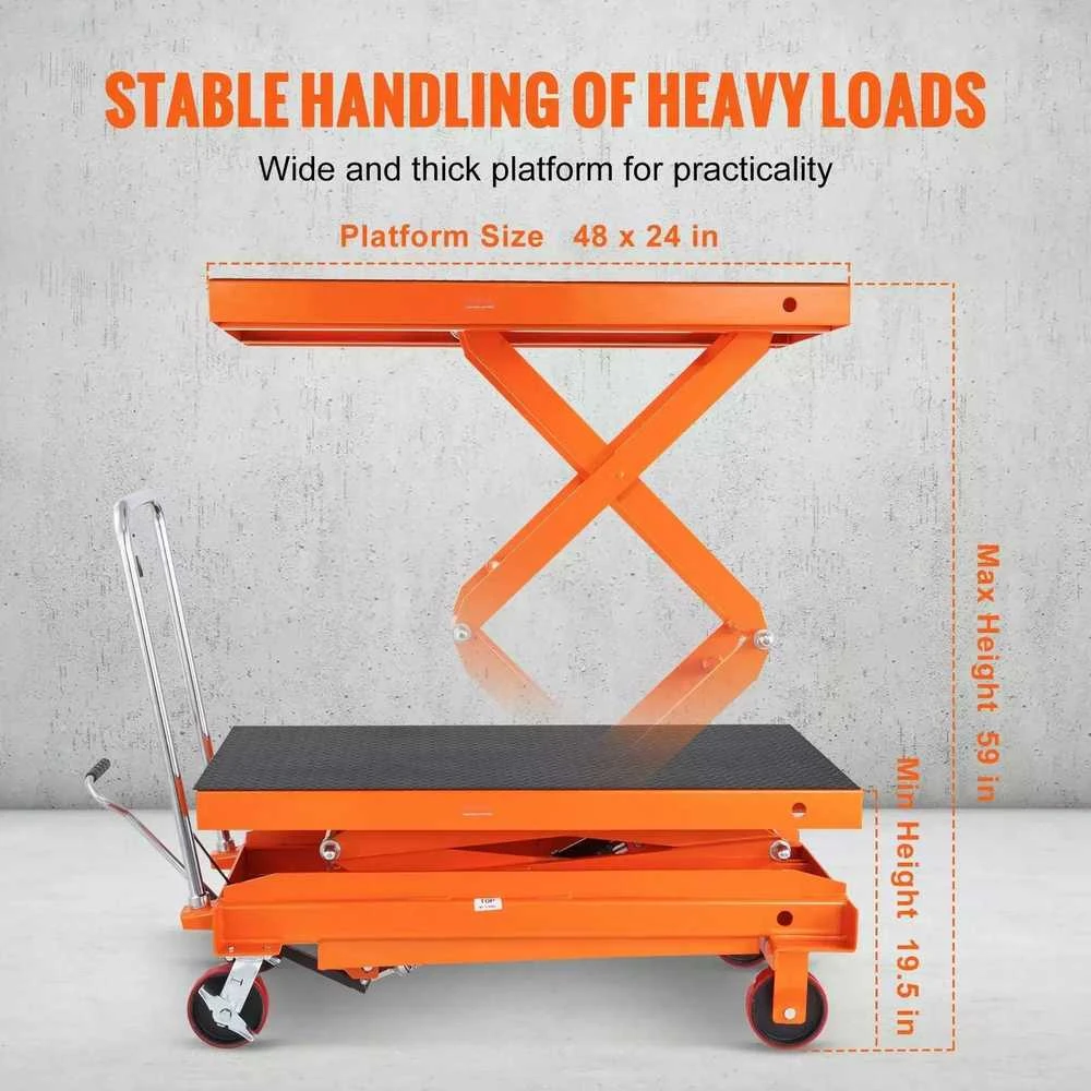VEVOR Hidraulinis keltuvas staliukas 800 kg 150 cm
