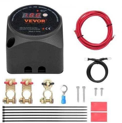 VEVOR Dualus akumuliatorių relės rinkinys 12V 140A