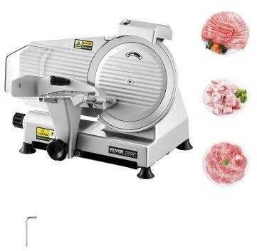 Vevor Elektrinis maisto pjaustiklis 180W 25cm mėsai duonai sūriui