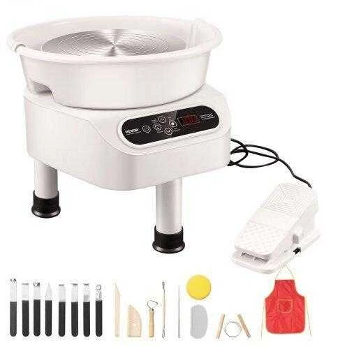 VEVOR Keramikos žiedimo staklės 28 cm, 450 W, 3 kojos