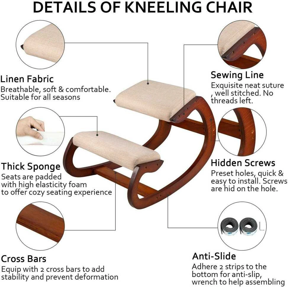 VEVOR Ergonomiška kėdutė suamžinamasis krūvis iki 100 kg