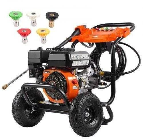 VEVOR Benzininis aukšto slėgio ploviklis 3500 PSI su 5 antgaliais