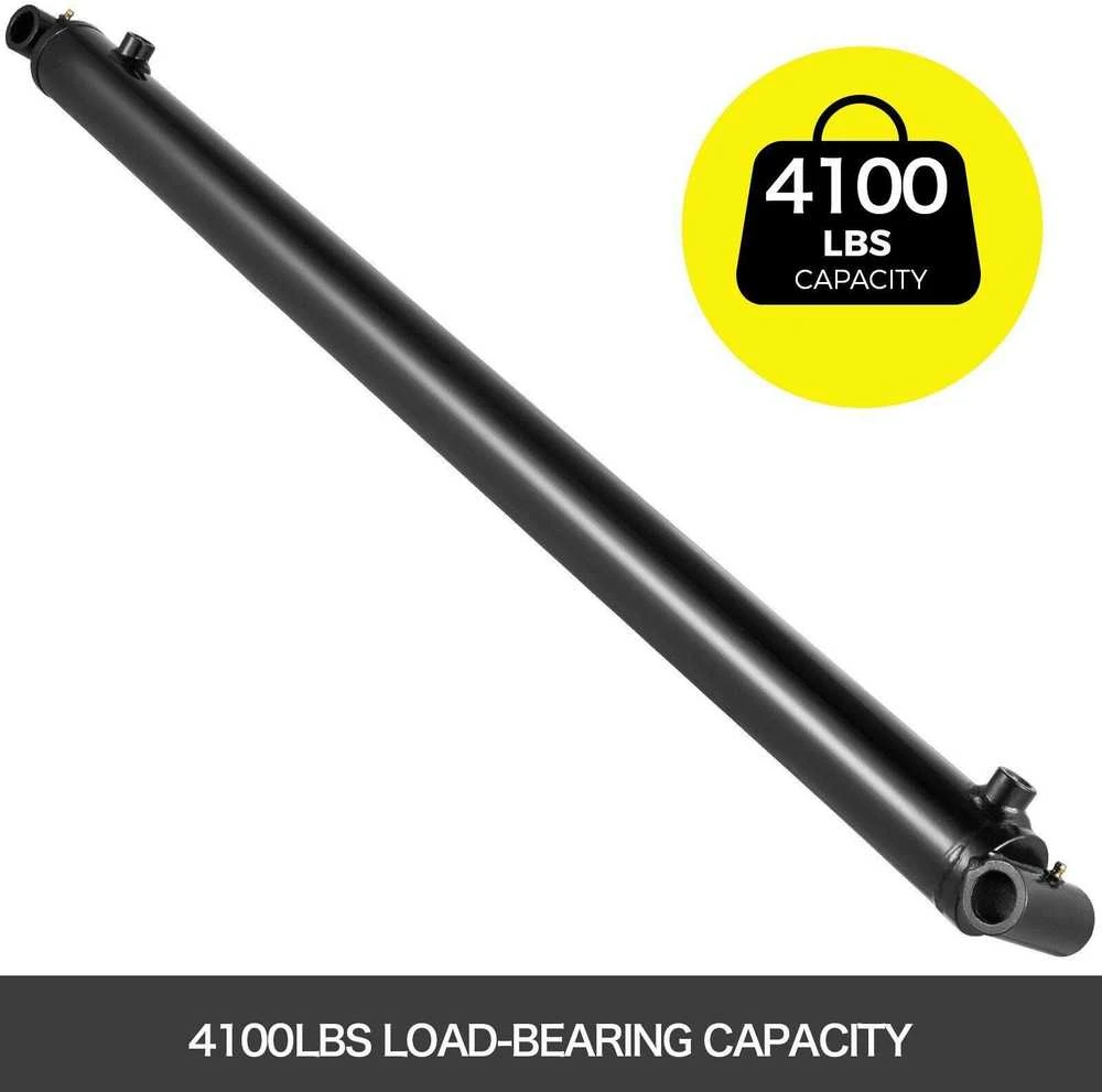 Vevor Ištraukiamas dvigubo veikimo hidraulinis cilindras - 50 mm x 914 mm, 3000 psi, SAE–6 portai
