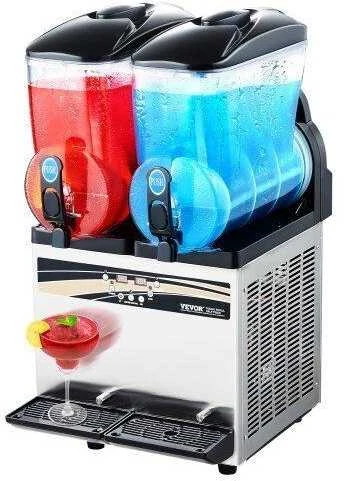 Vevor Komercinė šaldytų gėrimų gamykla 15L x 2 talpa