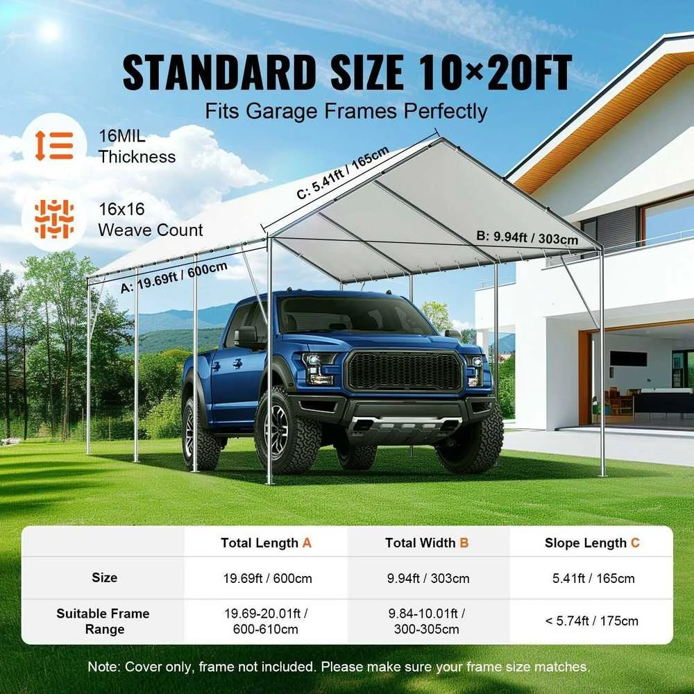 VEVOR 3 x 6 m automobilio stogelio pakeitimo dangtis