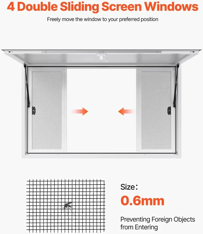 VEVOR maitinimo transporto langas 152x92 cm