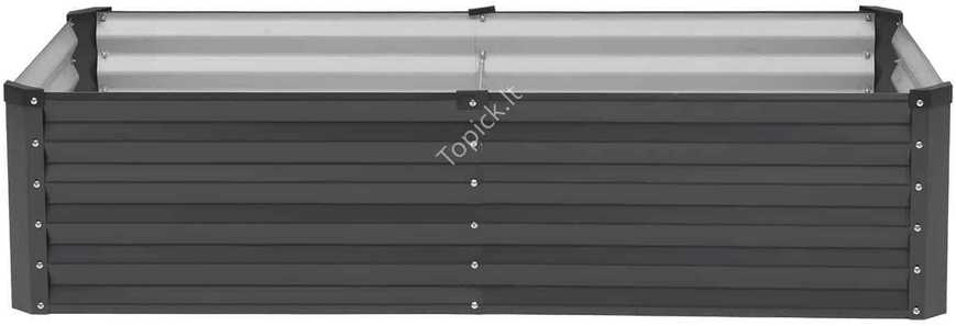 Vevor Metalinė daržovių lysvė 180x90x60cm tamsiai pilka