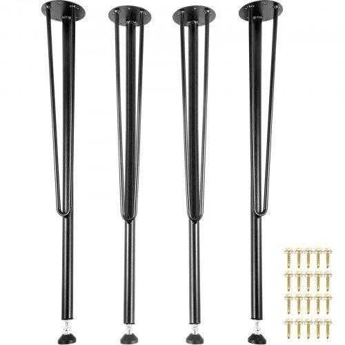 VEVOR Juodos metalinės stalo kojos