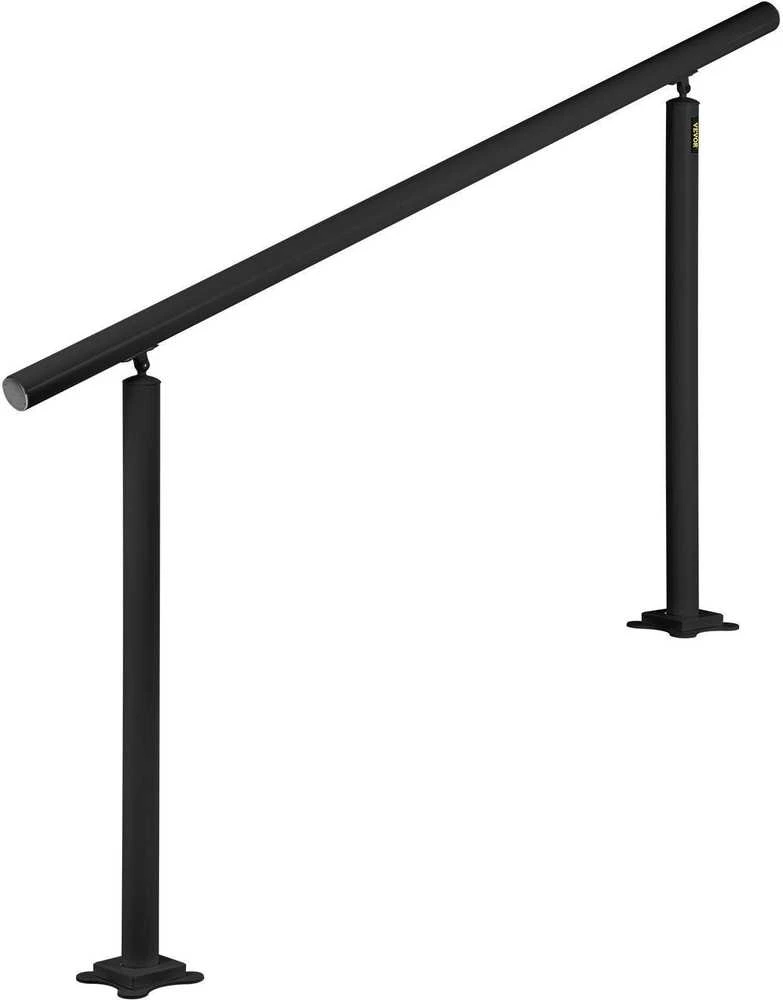 VEVOR Laiptų turėklų komplektas 5 FT, juodas aliuminis