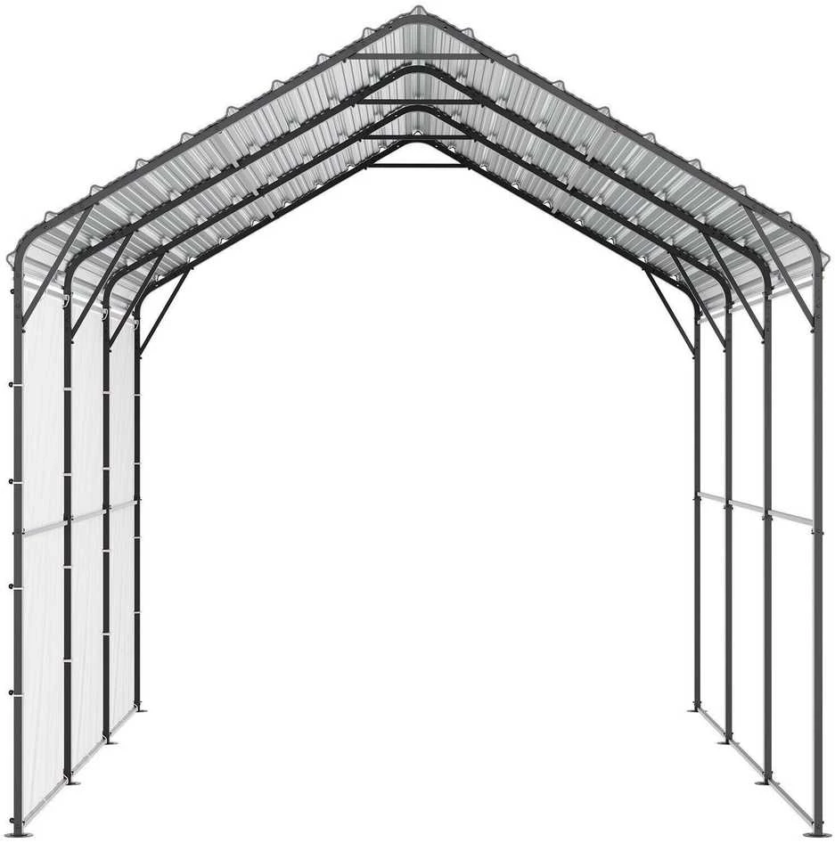 VEVOR 9,84 x 14,76 m metalinis automobilių stogelis valtims