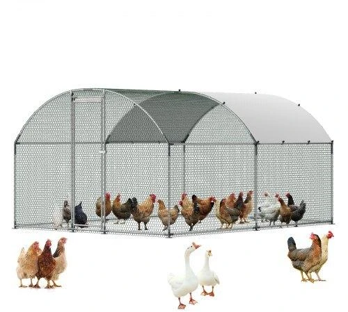 VEVOR Metalinė vištidė 3x4x2 m su užraktu