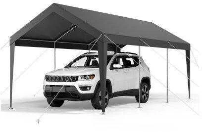 VEVOR Automobilio pastogė 3 x 6 m pilka