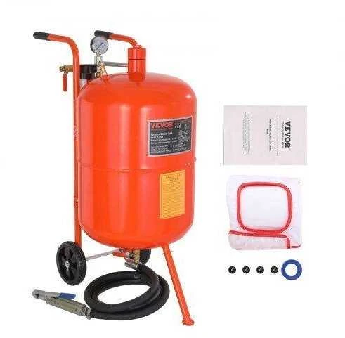 VEVOR 20 galonų smėliasrovė 60–110 PSI su 4 purkštukais