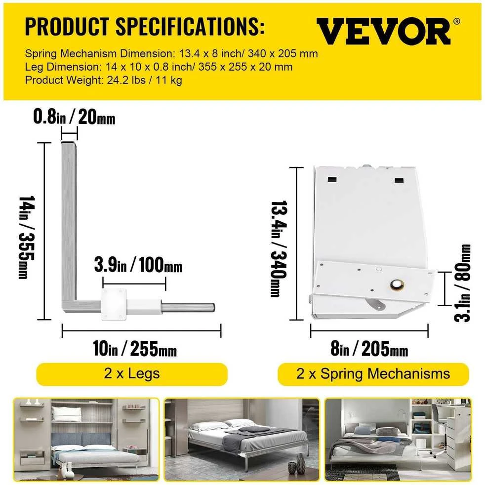 VEVOR murphy lova montavimo mechanizmas, vertikalus