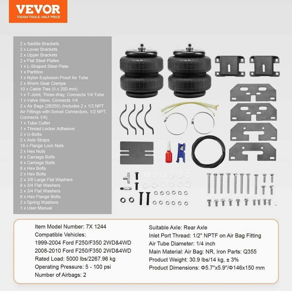 VEVOR Oro pagalvių pakabos rinkinys Ford F250/F350