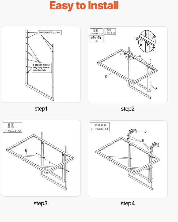 VEVOR Kabantysis balkono stalas metalinis 19 x 24 cm