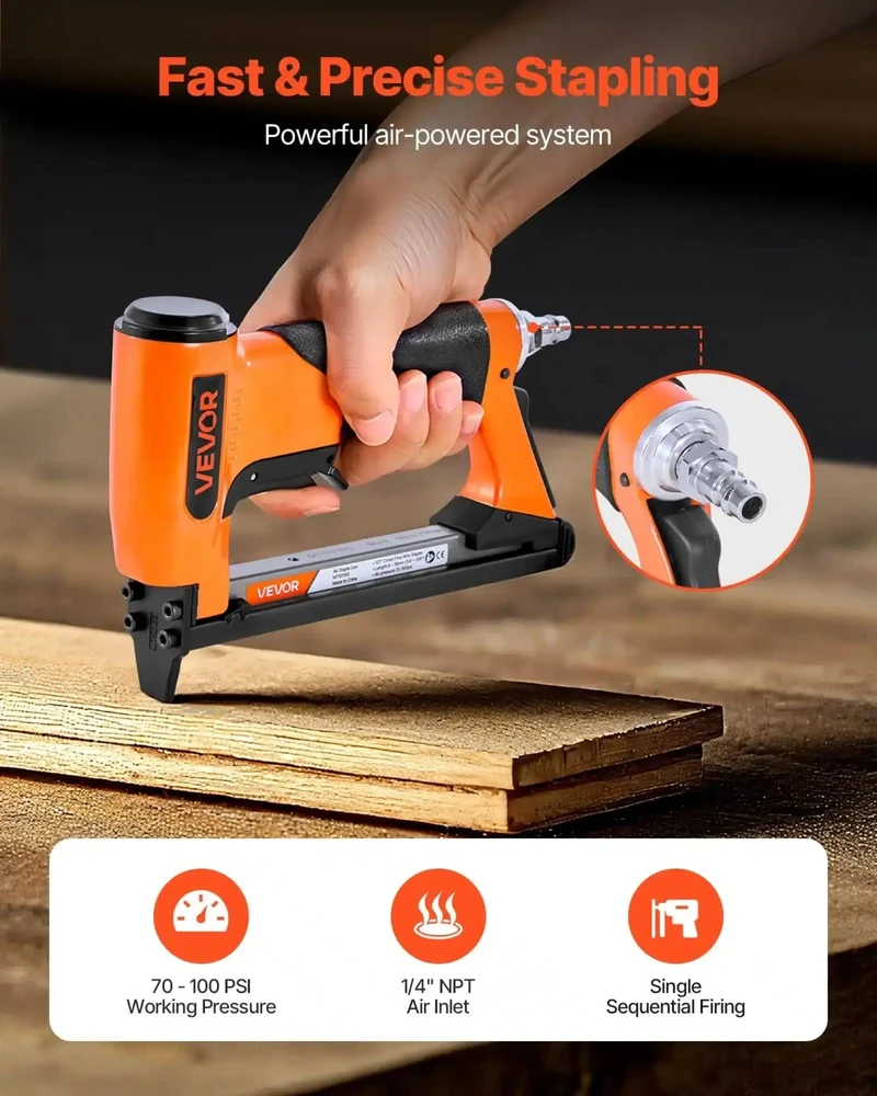 Vevor Pneumatinė kabino mašina medienos ir DIY darbams
