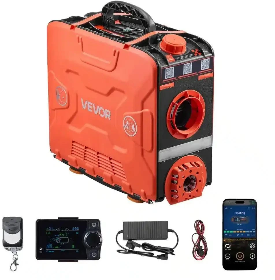 Vevor Portatyvus dyzelinis oro šildytuvas 8kW su Bluetooth valdymu ir LCD ekranu (380 x 150 x 410 mm)