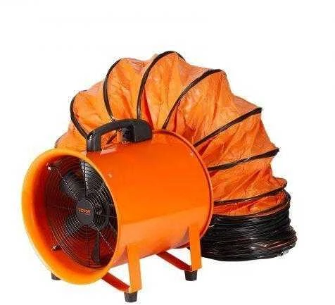 VEVOR 254mm nešiojamas ištraukimo ventiliatorius 10m žarna