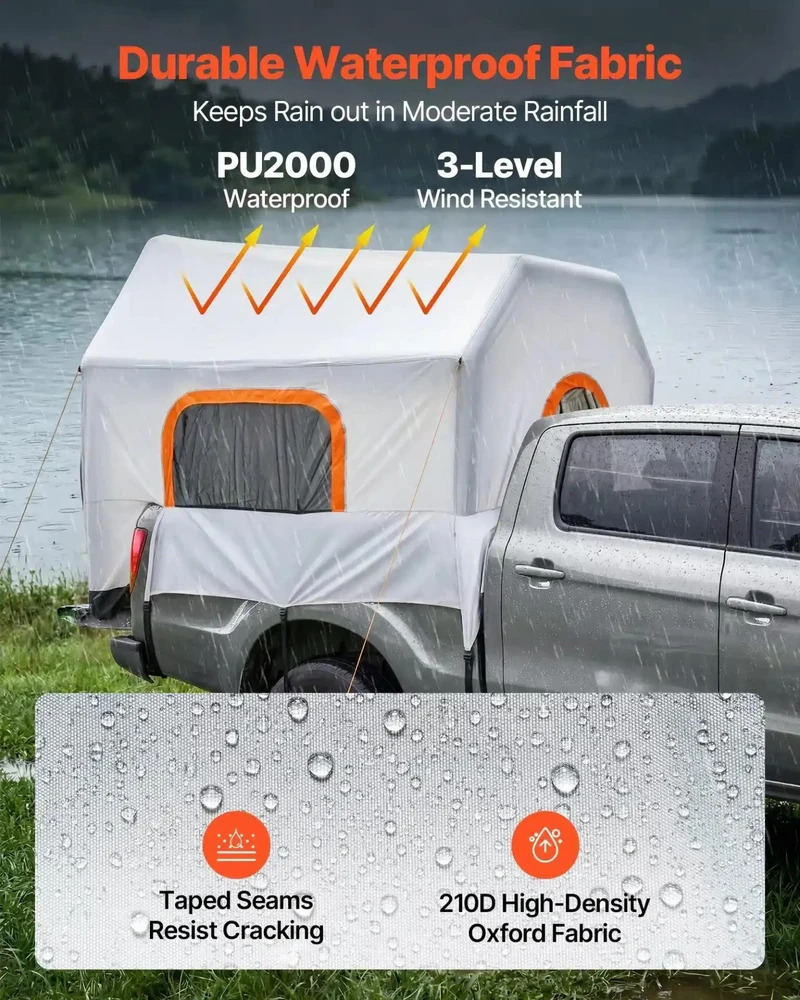 Pripučiama palapinė pikapui VEVOR 121172, 2,2 x 1,65 m
