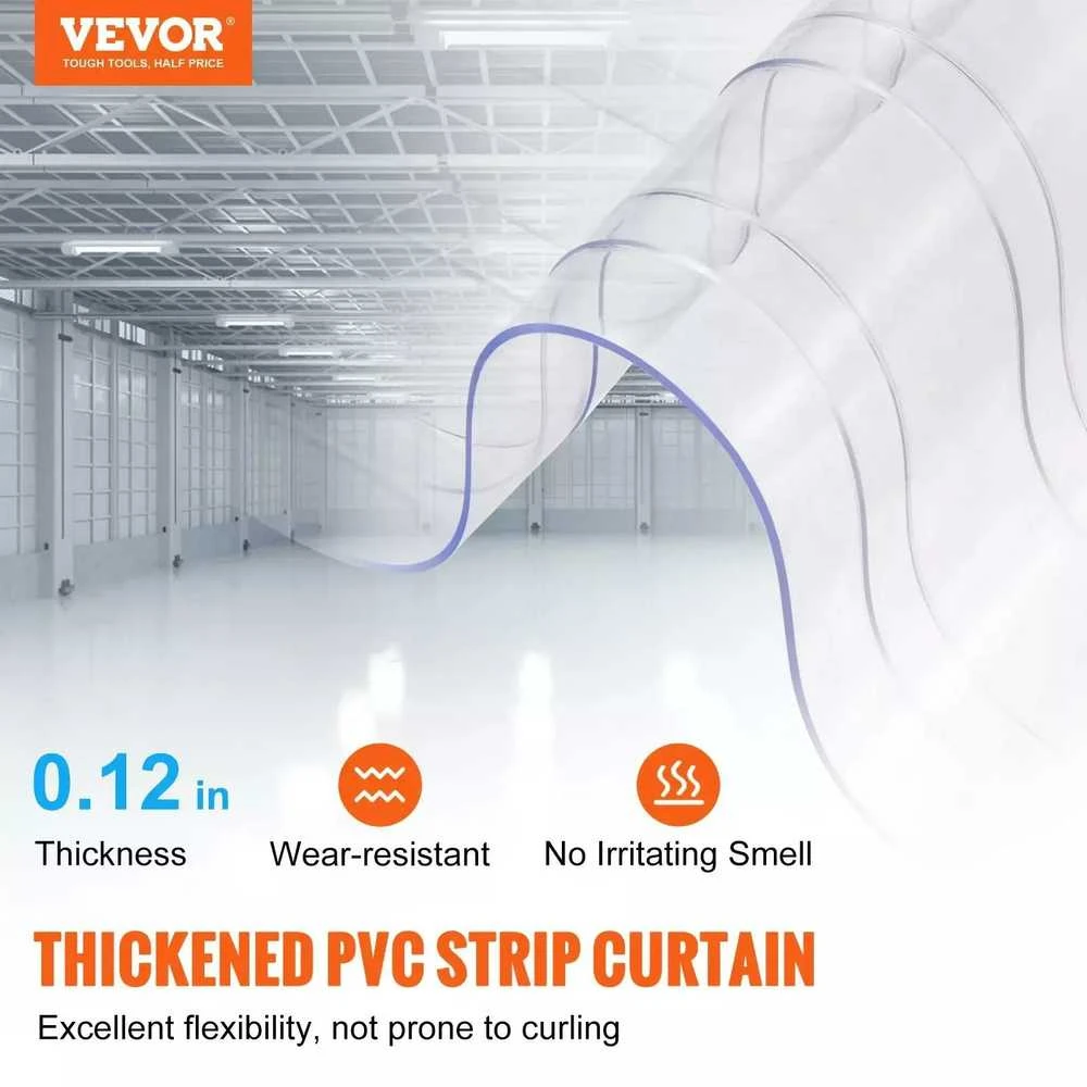 VEVOR Skaidri PVC juostinė užuolaida 30 m