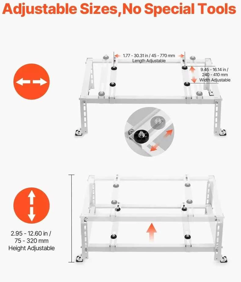 VEVOR Reguliuojamas mini split stovas 200 kg apkrovai