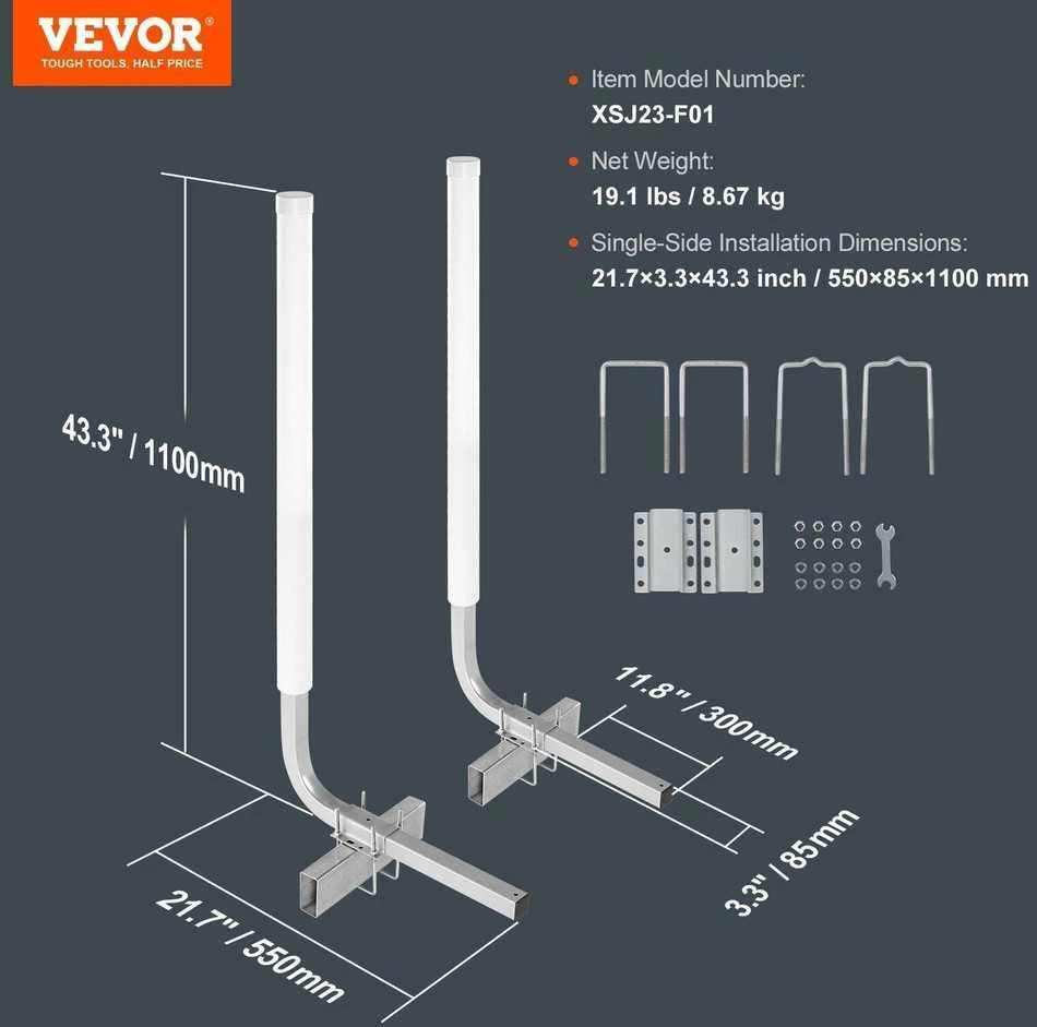 VEVOR Laivo priekabos vedikliai 1.1m