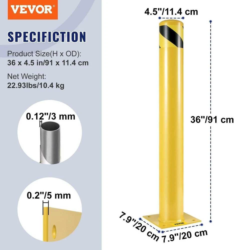 VEVOR Saugos stulpas 91 cm aukščio