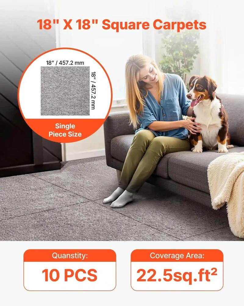 Savaime lipnios kiliminės plytelės 457 x 457 mm (10 vnt.) – Tamsiai ruda spalva