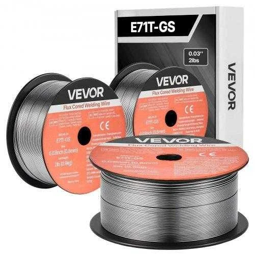 VEVOR Srauto šerdis suvirinimo viela, 0.8mm, 0.9kg (3 ritės)