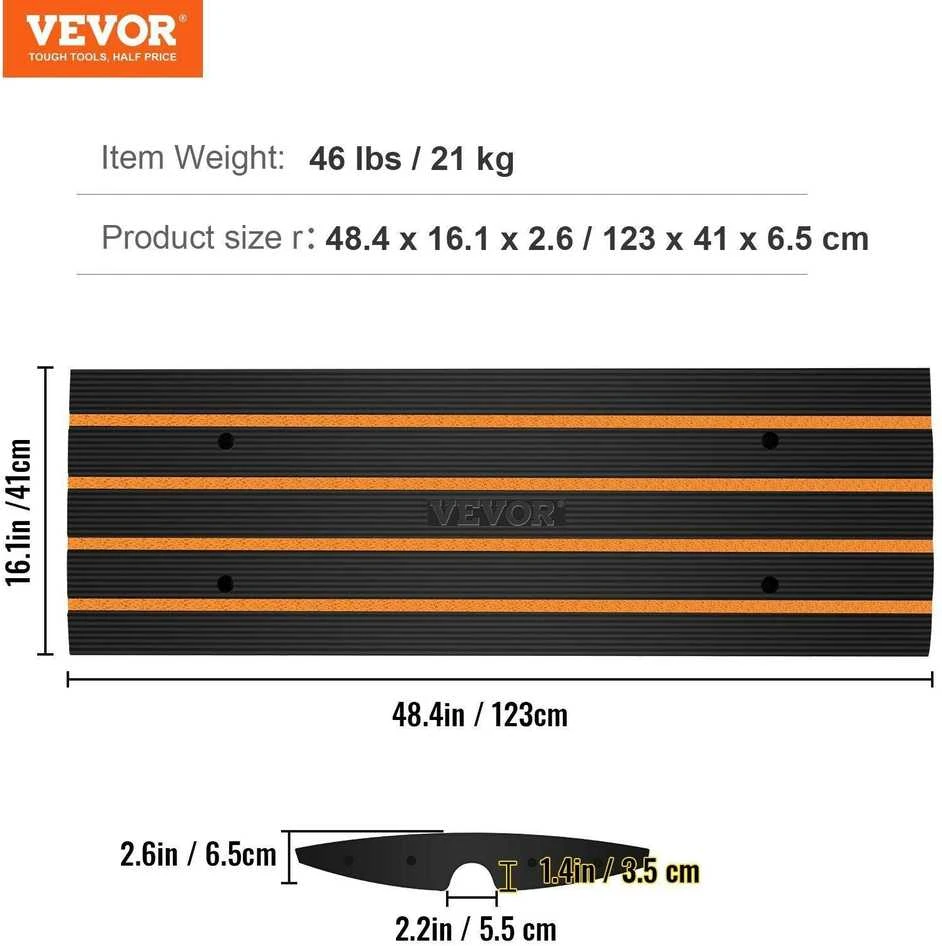 VEVOR Guminis nuolydis įvažiavimui, 2 vnt, 6,5 cm