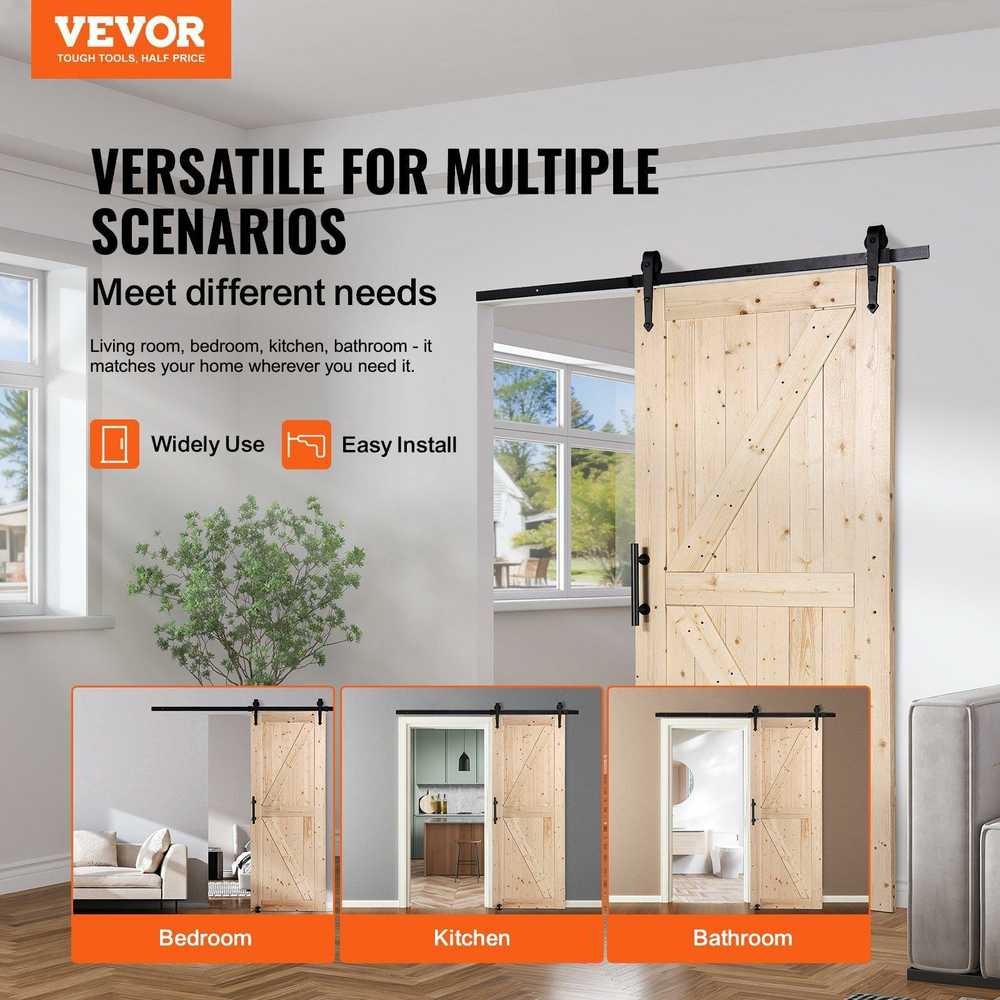 VEVOR Stumdomų durų komplektas 91 cm x 213 cm