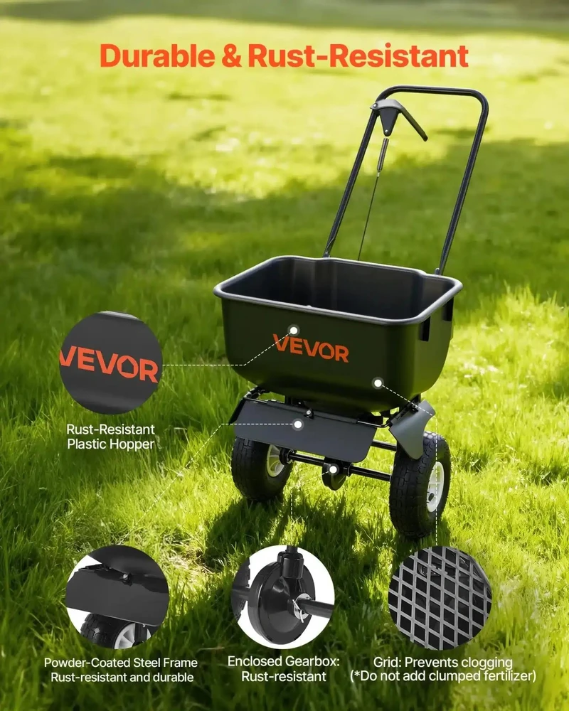 VEVOR Sodo sklaidos vežimėlis, 36.3kg talpa