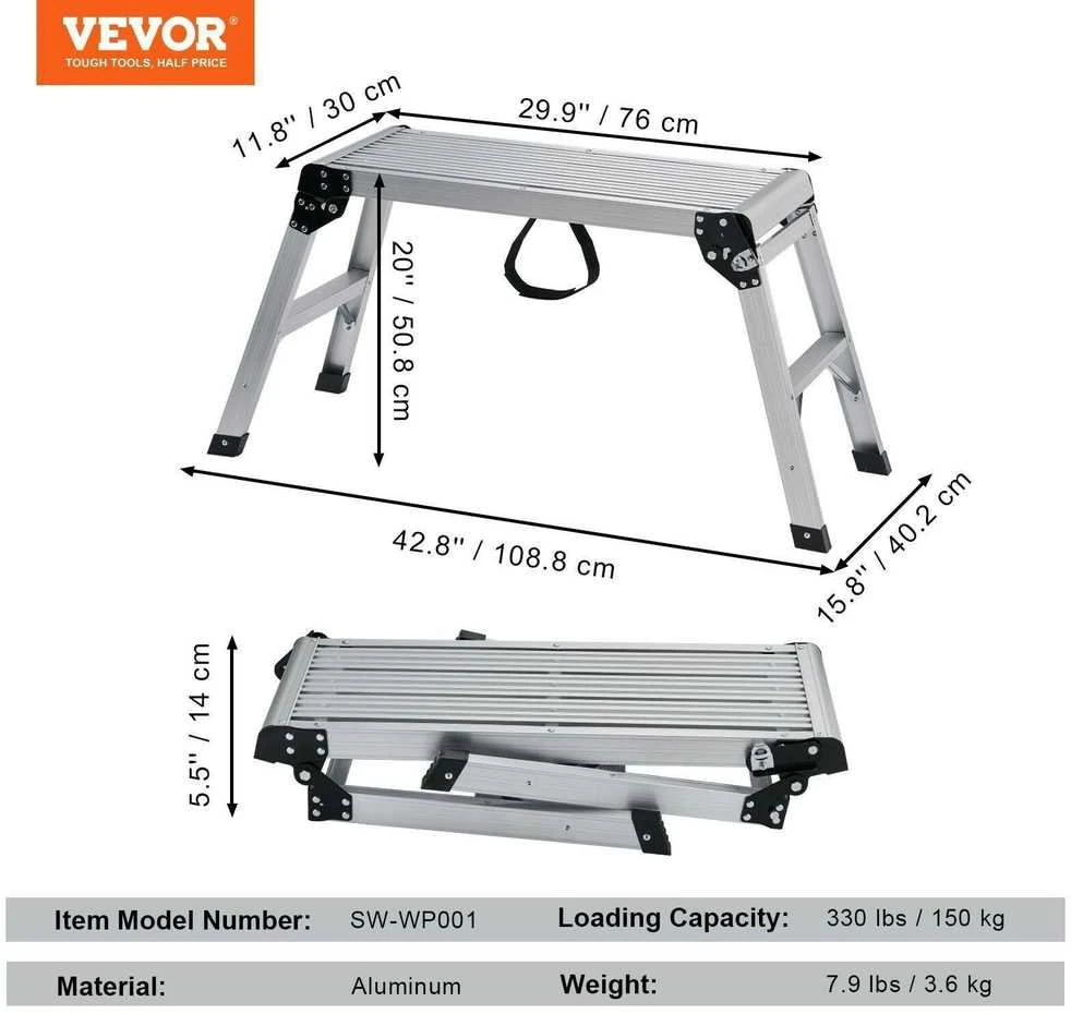 VEVOR Sulankiojama darbo platforma 150 kg apkrovai