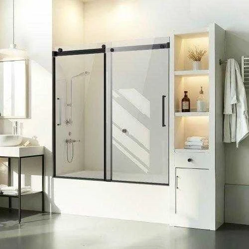 VEVOR Berėmis stumdomas vonios durys 142-152 cm x 152 cm